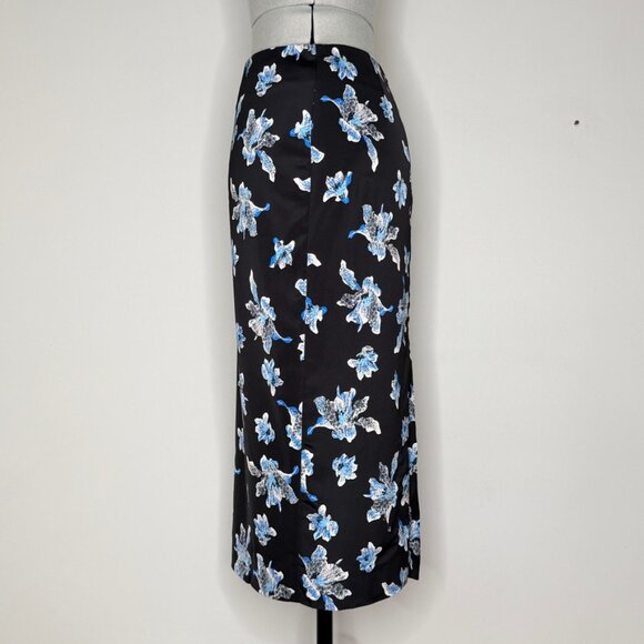 Diane Von Furstenberg Kara Floral Stretch-Cady Pencil Skirt - Picture 5 of 8